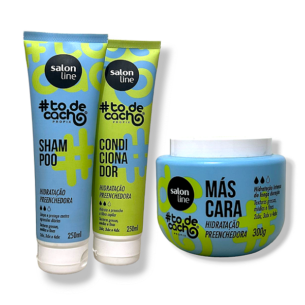 Shampoo + Condi + Máscara #todecacho Hidratação Preenchedora Salon Line