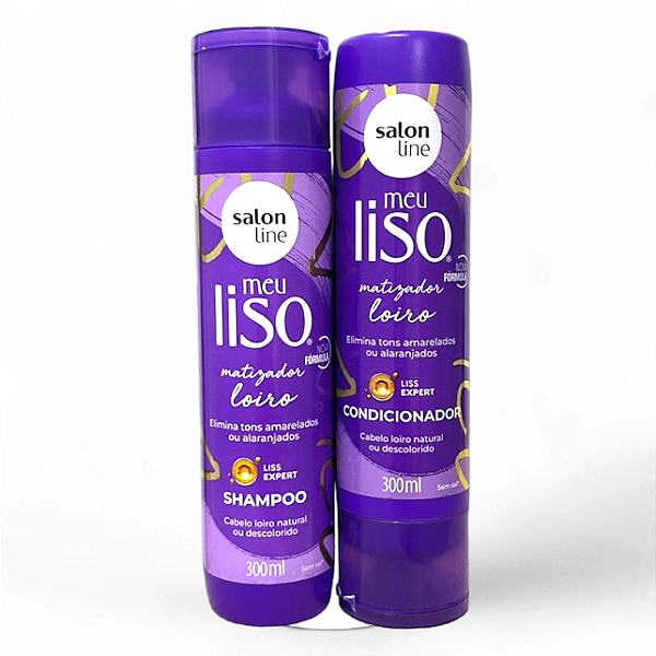 Shampoo E Condicionador Matizador Loiro Meu Liso Salon Line