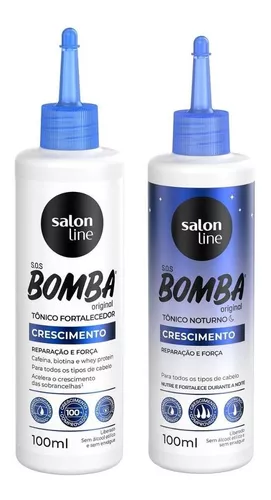 Tônico Fortalecedor + Tônico Noturno Salon Line Sos Bomba