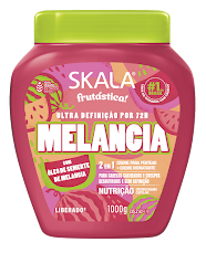 Creme de Tratamento Skala Melancia 1000g: Nutrição e Definição para Cachos - Cronograma Nutrição Linha Frutástica