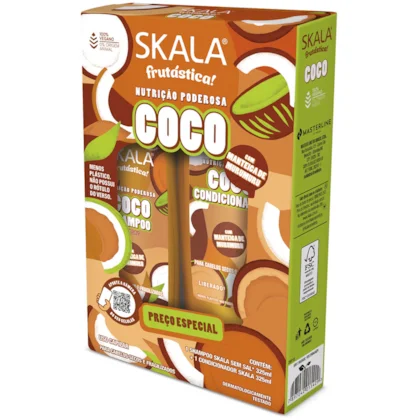 Kit Shampoo e Condicionador Coco e Murumuru Skala: Nutrição e Revitalização para Cabelos Secos e Danificados - Frutástic