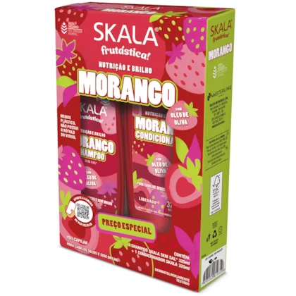 Kit Skala Morango Shampoo e Condicionador: Linha Frutástica - Nutrição e Brilho para Seus Cabelos