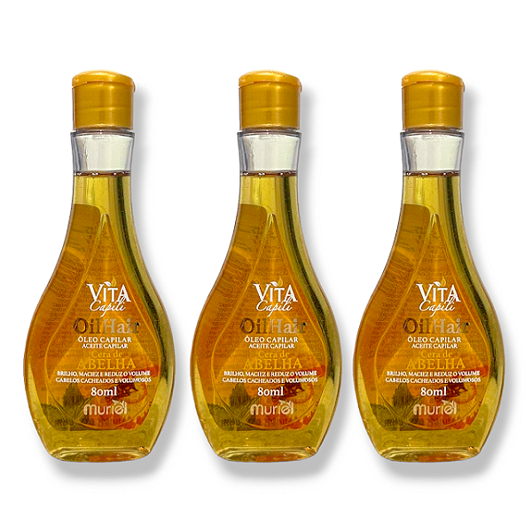 Óleo Capilar Abelha Vita Capili Oilhair Muriel 80ml - 3unid