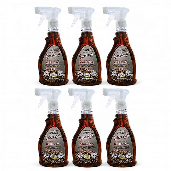 Kit 6 Repelentes Insetos Natural Icaridina Citroveras 500ml