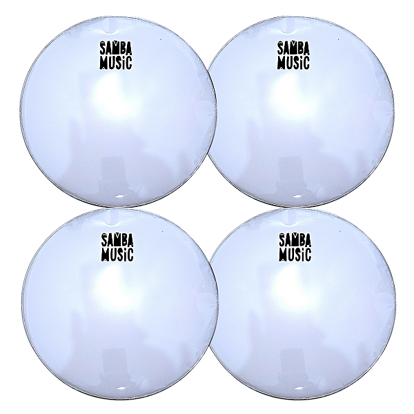 Pele Batedeira 12 Pol P2 Grossa Leitosa Samba Music - Kit C/ 4 Unidades