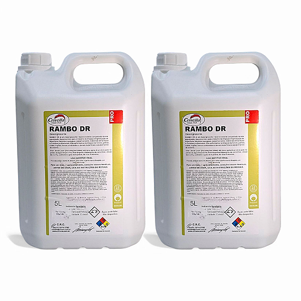 Kit 2 X Rambo Dr 5l Limpeza Pesada Coifas/chapas/fritadeira