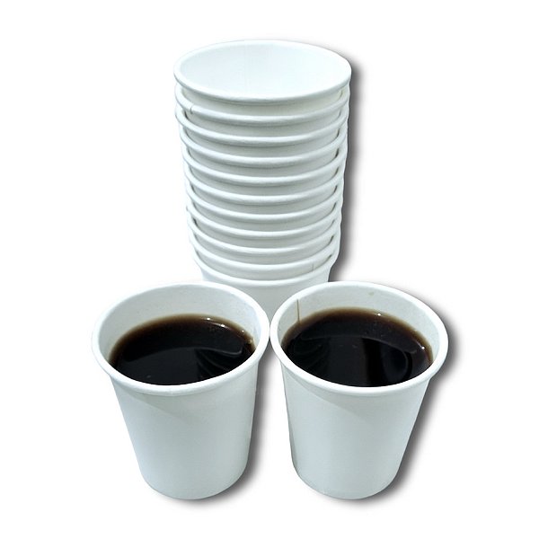 150 Copos de Papel Branco Térmicos 60ml: Solução Ecológica, Biodegradável e Prática para Bebidas