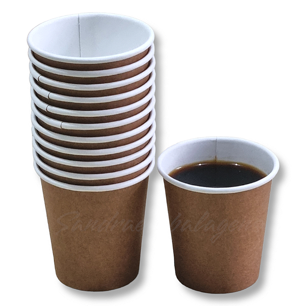 200 Copos de Papel Kraft Térmicos 60ml: Solução Ecológica, Biodegradável e Prática para Bebidas