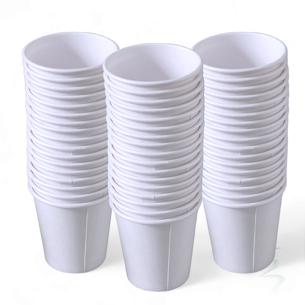 480 Copos de Papel Branco 100ml para Chá e Café - Biodegradáveis e Ecológicos