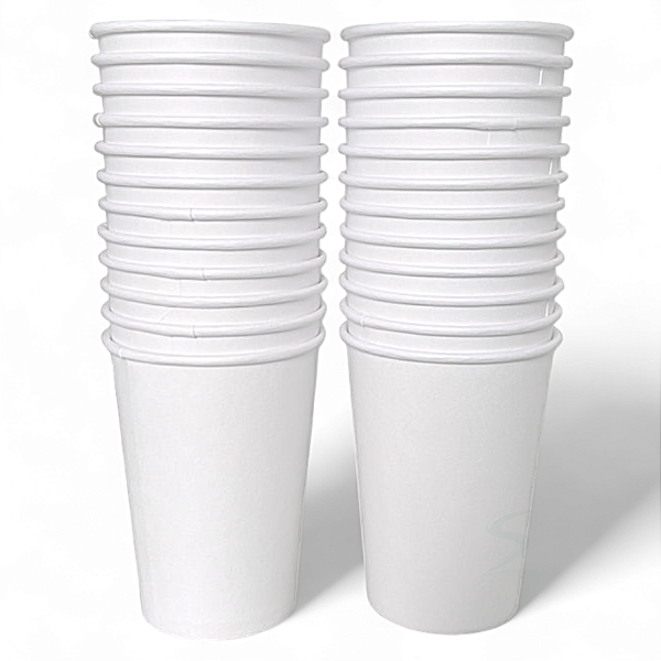 Copos de Papel Branco Descartável 200 ml Biodegradável Ecológicos - Kit c/ 150 unid - Para Bebidas Quentes ou Geladas