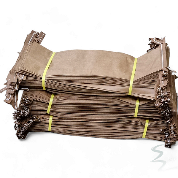 Kit com 50 Embalagens para Carvão 4 Kg - Sacos Kraft Multifolhados Reforçados sem Impressão