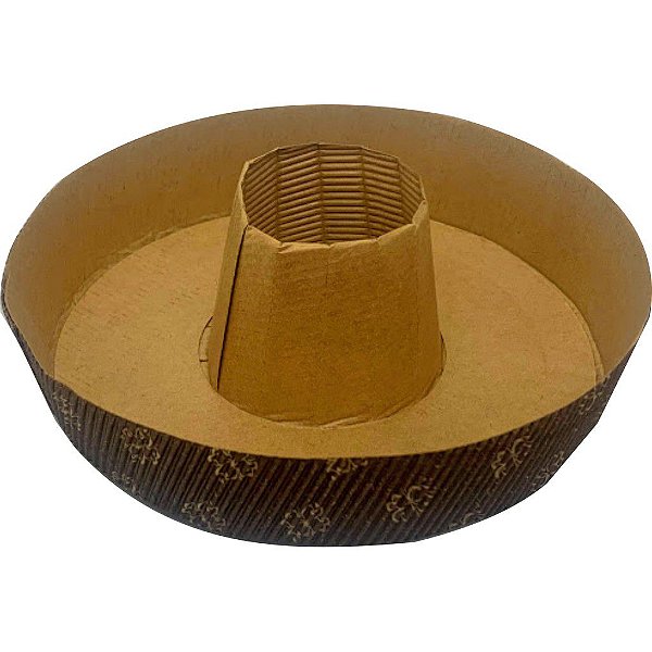 Kit 100 Formas Redondas com Furo Forneáveis 300g para Torta Suíça - Formas de Papel Para Assar Bolos