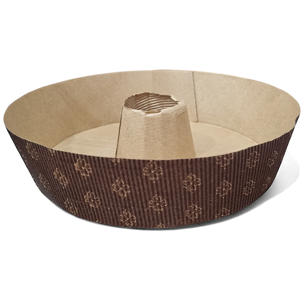 Kit 100 Formas Redondas com Furo Forneáveis 900g para Bolo Rei ou Torta Suíça - Formas de Papel Para Assar Bolos