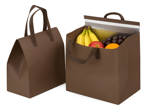 Kit 5x Sacola Delivery Térmica Retornável Impermeável Para Alimentos Quentes e Frios