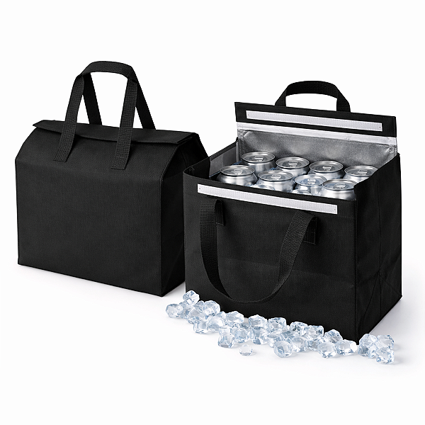 Kit 50 Sacola Térmica 12 Litros (27x26x17cm) Delivery Impermeável C/ Velcro Embalagens Térmicas Para Alimentos