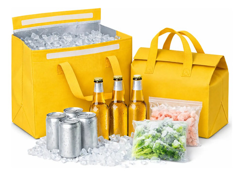 Kit 30 Sacola Térmica Média 15,5L (29x28x19cm) Delivery Impermeável c/Velcro Embalagem Térmica Mantém Temperatura