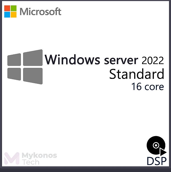 Licença WINDOWS SERVER 2022 STANDARD COEM- 16 CORE