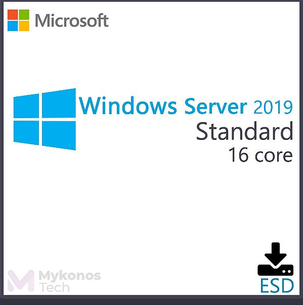 Licença WINDOWS SERVER 2019 STANDARD ESD- 16 CORE