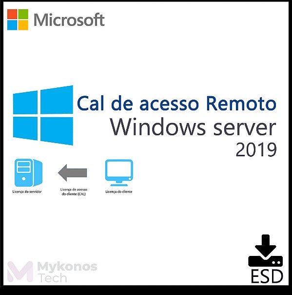 Cal de Acesso Remoto Windows Server 2019 | Pacote 50 user