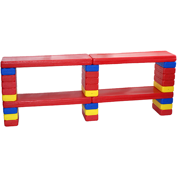 Kit Brick Shelf Double Balcony 28 pçs