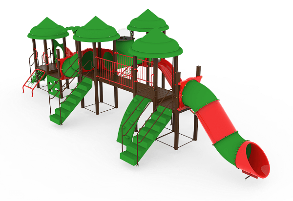 Playground Colorido de Madeira Plástica - cód.: B1356 - Faixa etária de até  12 anos