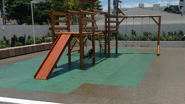 Piso de Borracha em Manta para Playground