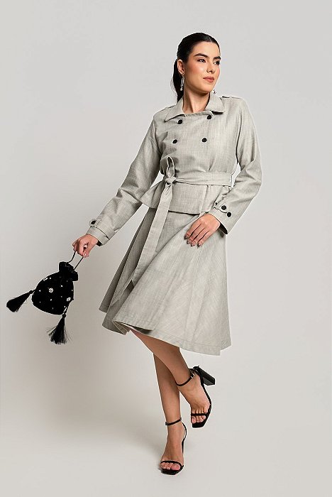 CONJUNTO ALFAIATARIA - CINZA