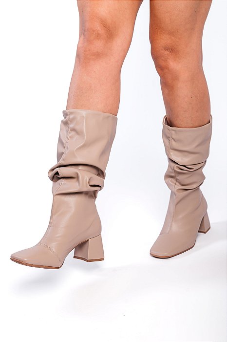 Bota Mica Slouchy Nude