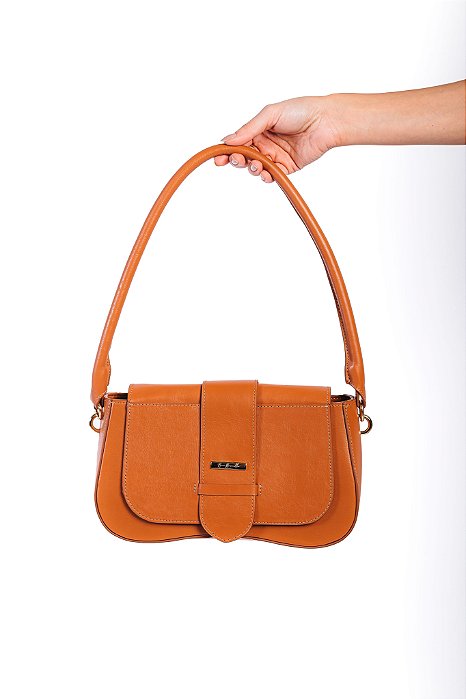 Bolsa  em Couro Vitória Caramelo