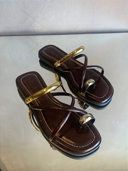 Rasteira Andréia Marrom