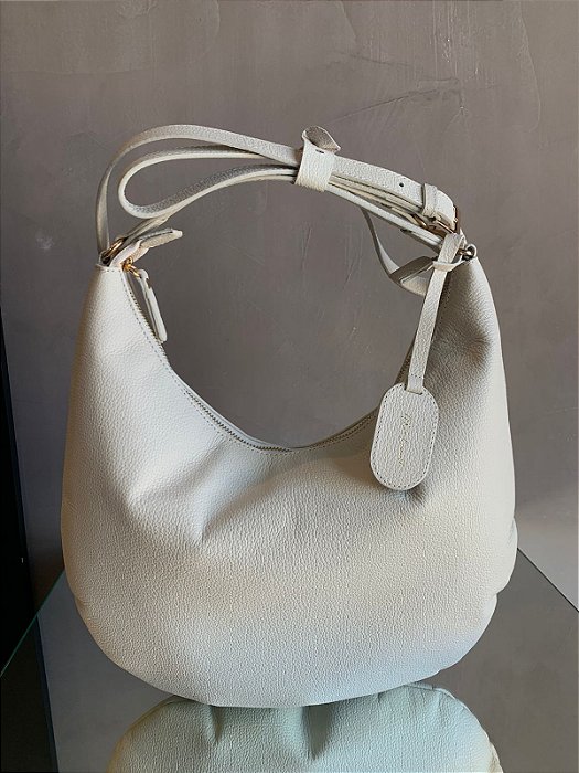 Bolsa em Couro Melissa Off White