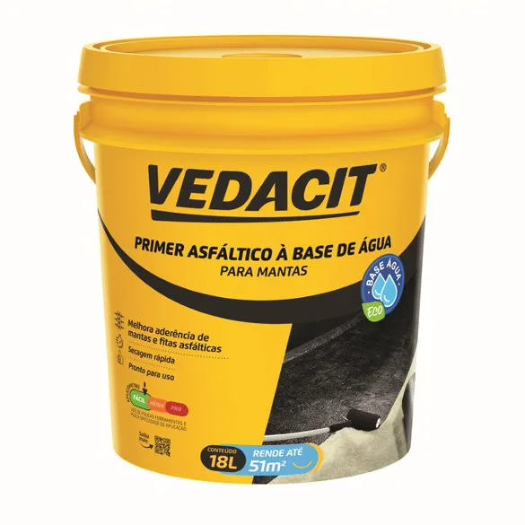 Primer Asfáltica Base Água Balde 18L Vedacit