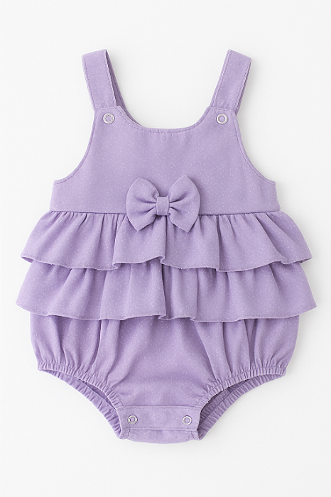 Macacão Romper Bebê Menina Poá Lilás