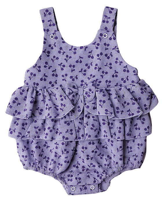 Macacão Romper Bebê Menina Lilás