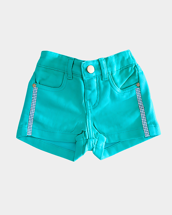 Shorts Jeans Menina Colorittá Verde