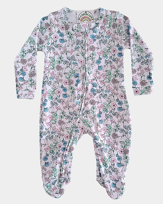 Macacão Bebê 100% Algodão Jardim Secreto