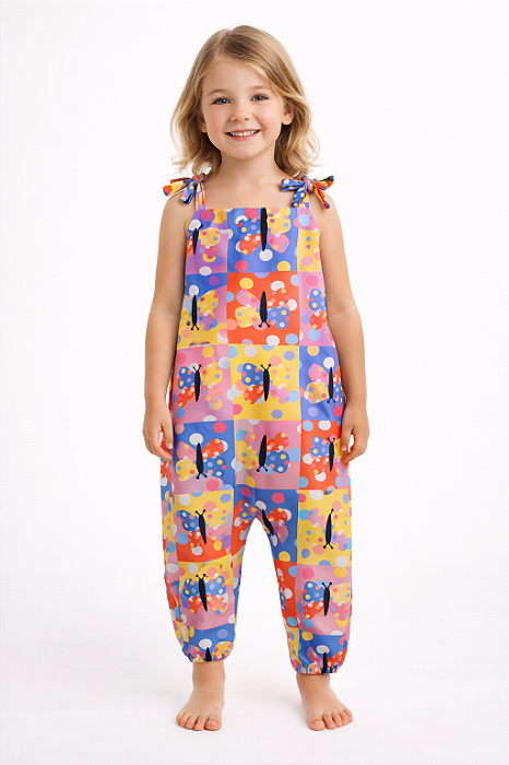 Macacão Infantil Saruel Borboletinhas