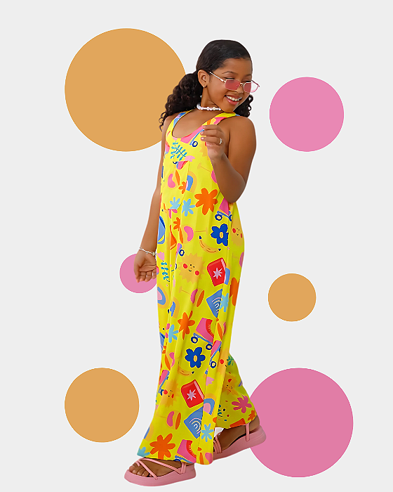 Macacão Infantil Meninas Jardim