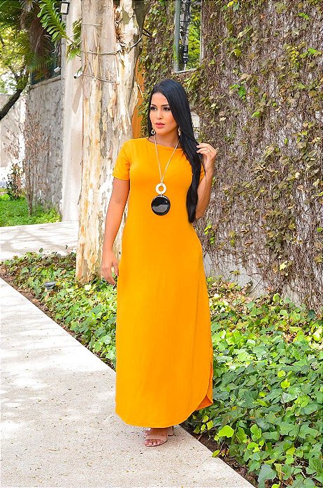 Vestido Longo Barra Redonda