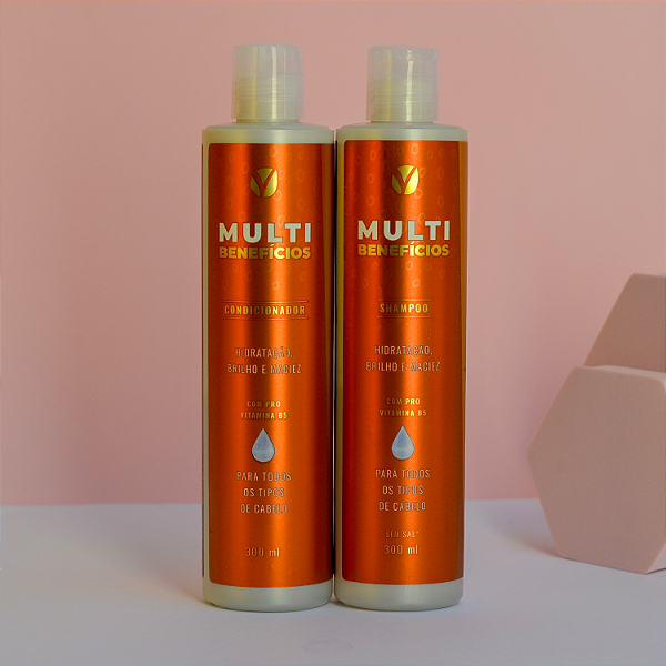 Kit Shampoo e Condicionador Multibenefícios 300 ml -com pró Vitamina B5 (2 produtos) Viver+