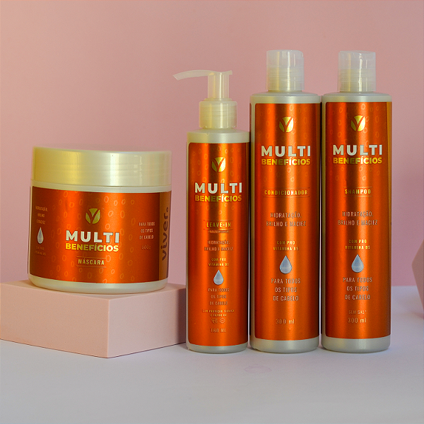 Kit Multibenefícios  -  tratamento com pró-Vitamina B5 (4 produtos) Viver+
