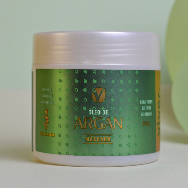 Máscara Capilar Argan 500 g - hidratação e controle do frizz  Viver+