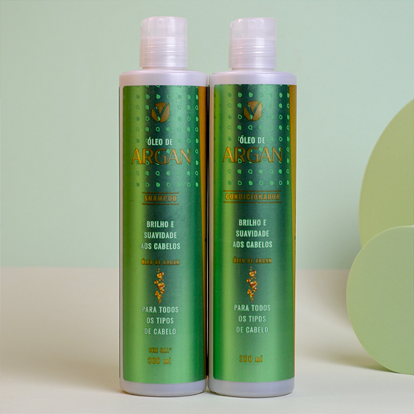 Kit Shampoo e Condicionador Argan 300 ml - controle do frizz (2 produtos) Viver+