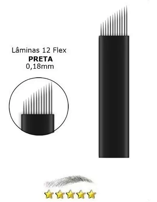 Lâmina 12 Chanfrada 0.18mm - Com Anvisa