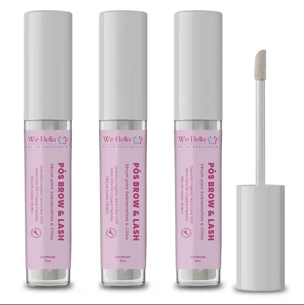 Pós Brow e Lash We Bella 5ml - Kit 3 unidades