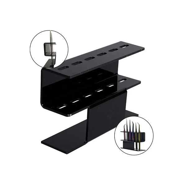 Suporte Para Pinças Acrílico - Preto