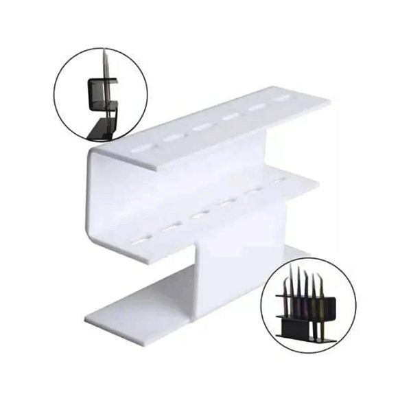 Suporte Para Pinças Acrílico - Branco