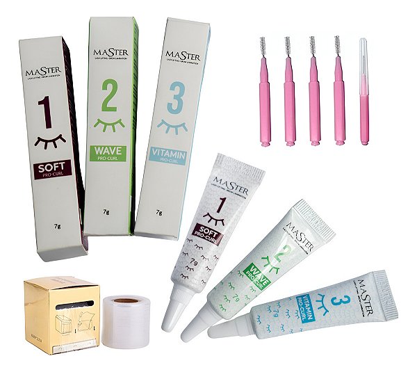 Kit Master Pocket Lash Lifting e Brow Lamination Passo 1-2-3 Profissional Completo
