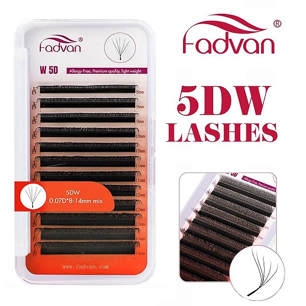 Fios para Extensão de Cilios W5D Fadvan D 0.07MM Volume Brasileiro
