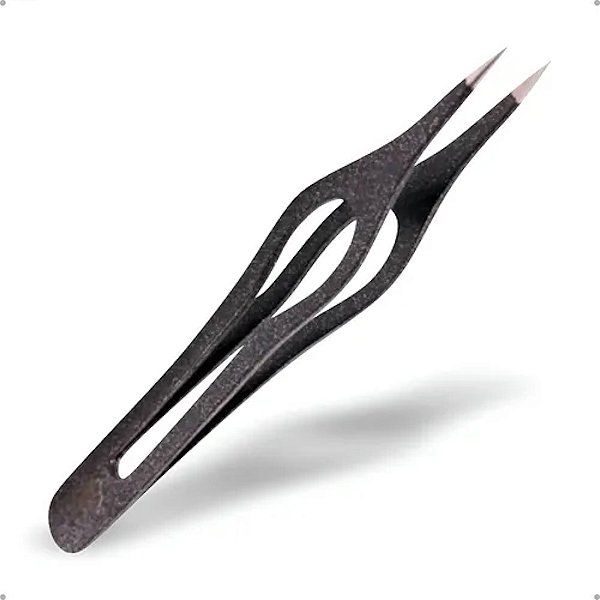 Pinça Edel Solingen Ponta Fina Laqueada Preta Ref. 2291504